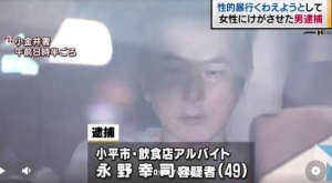 永野幸司容疑者（４９）の顔写真画像写メ